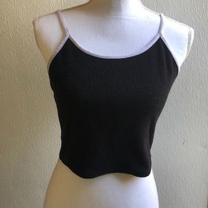 Black and white cropped tank top